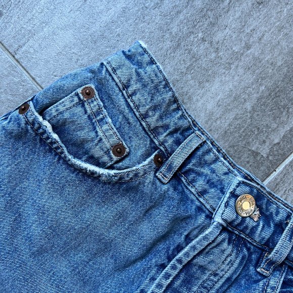 Zara Slit Straight Denim Shorts - Picture 5 of 7